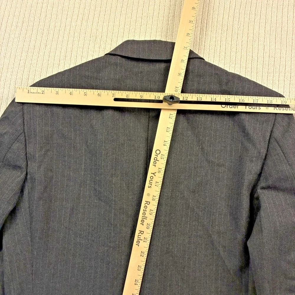VTG Brioni Charcoal Gray Pinstripe Suit Jacket 40L 41L Italy Wool Designer